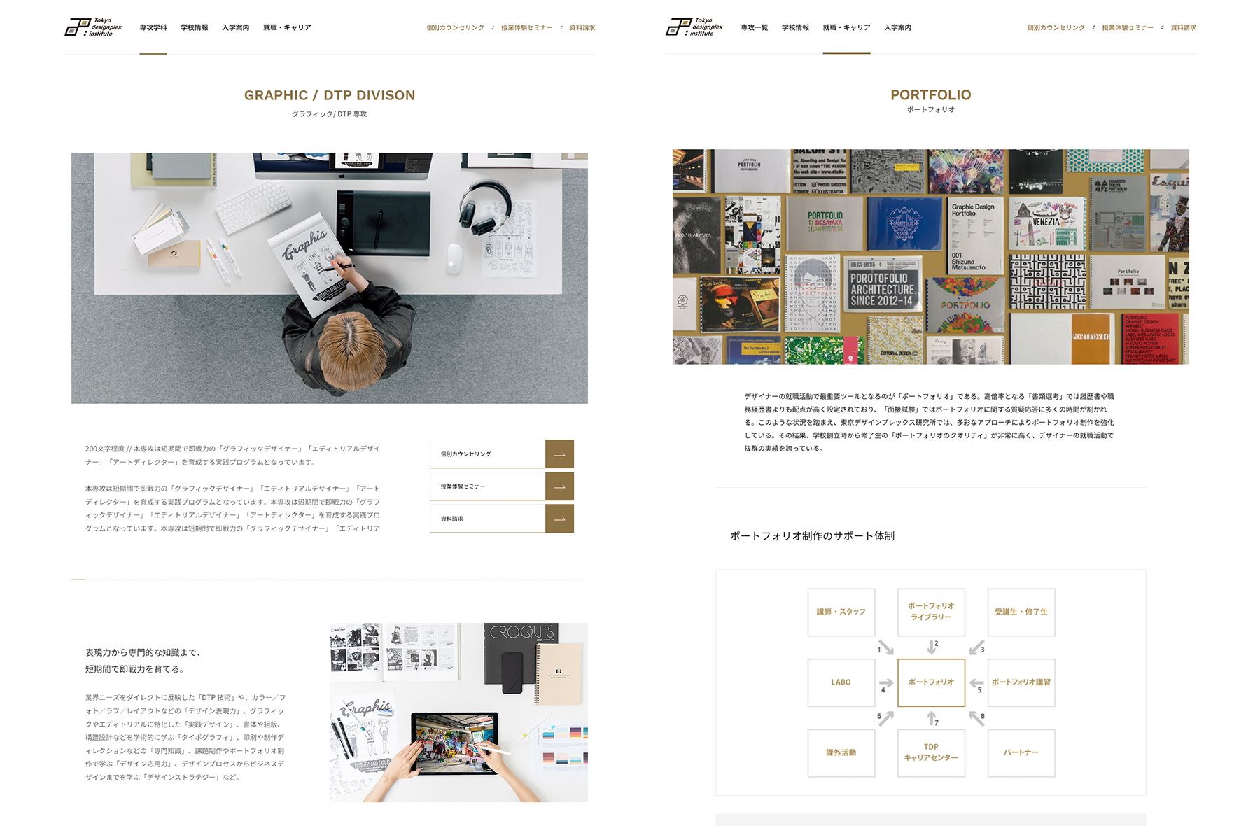 TOKYO DESIGNPLEX INSTITUTE / School Website